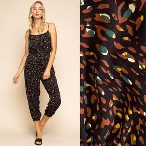 Womens Jumpsuit Animal Print Romper Gilli Size Small